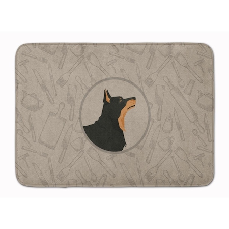 Carolines Treasures Lancashire Terrier in the Kitchen Machine Washable Memory Foam Mat CK2197RUG